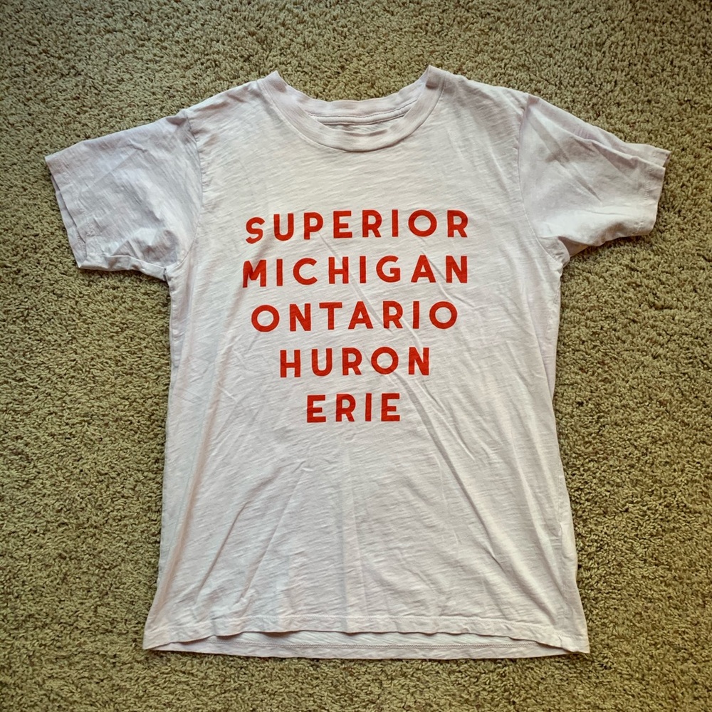 J. Crew Great Lakes Graphic Tee Lavender